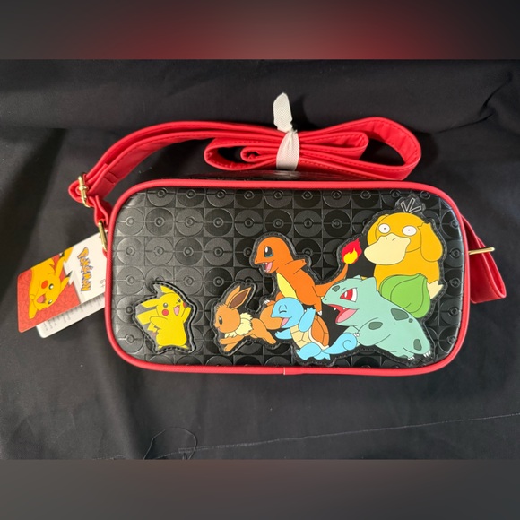 Loungefly Pokemon Leading the Team Leather Crossbody Bag-NWT - Picture 1 of 9